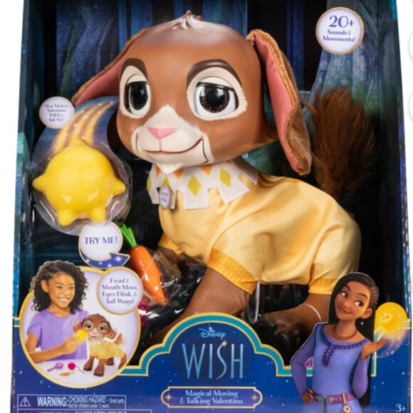 Disney's Wish VALENTINO Magical Moving/Talking 12" with 4 Accessories - Picture 1 of 15